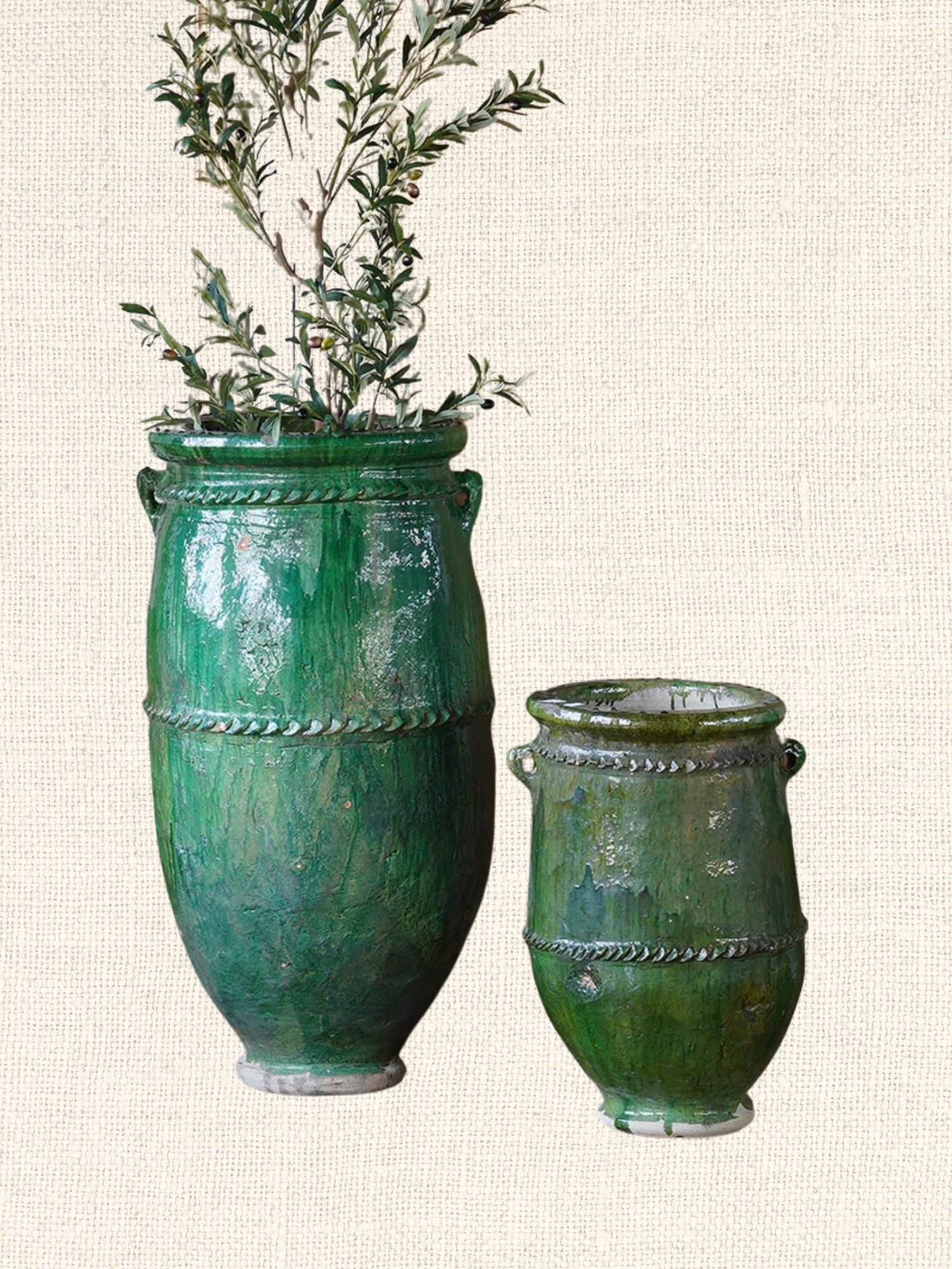 Moroccan Tamegroute Planter | Green Glazed | Small