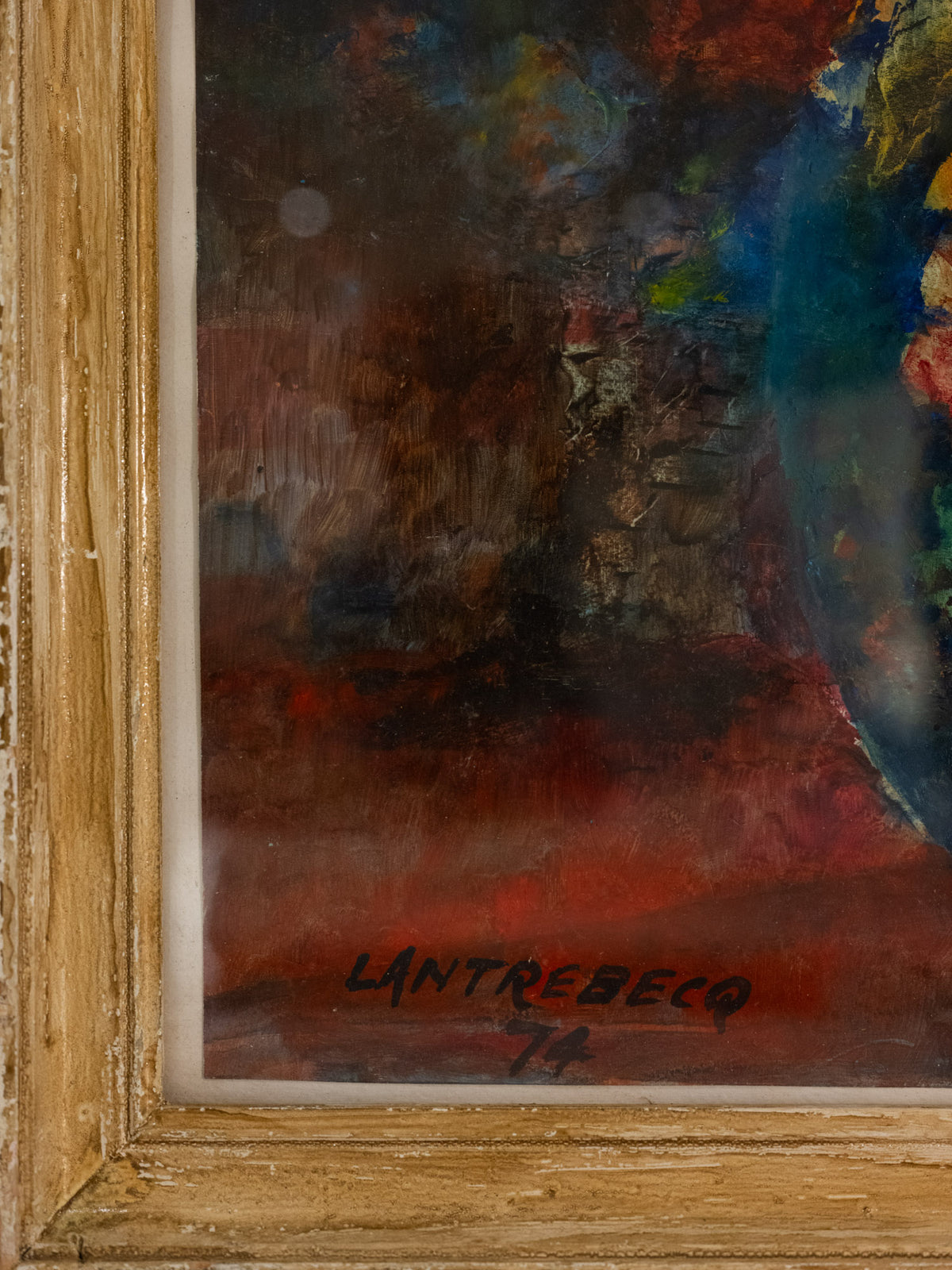 Vintage French Art | Chrysanthemums | Framed