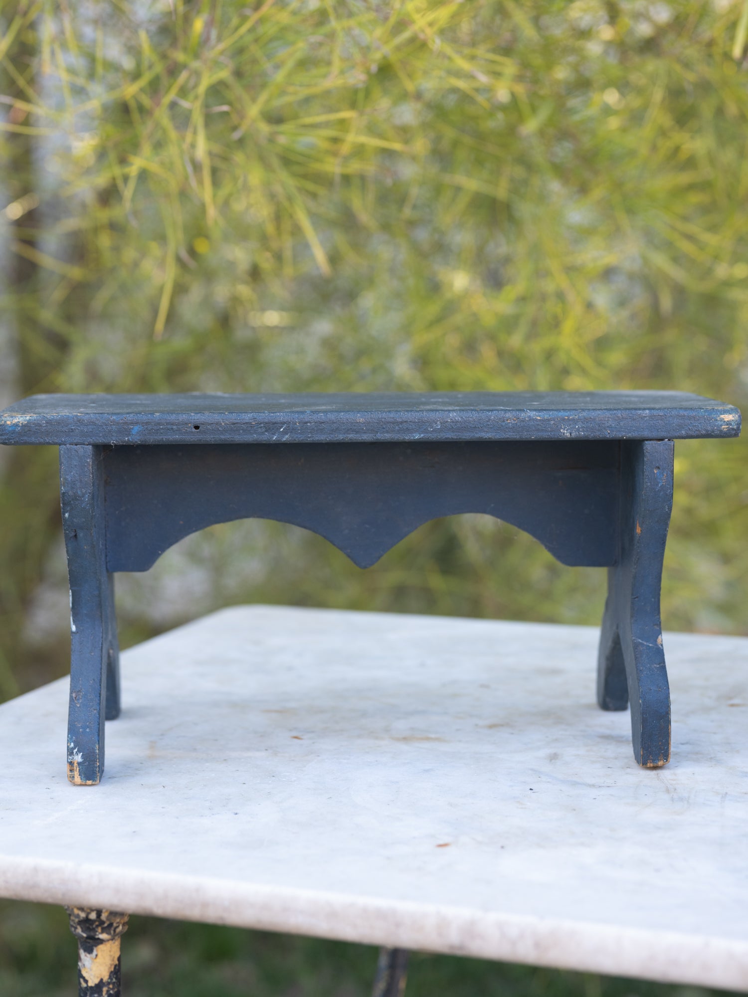 Vintage French Stool | Black Widow's Peak Foot Stool
