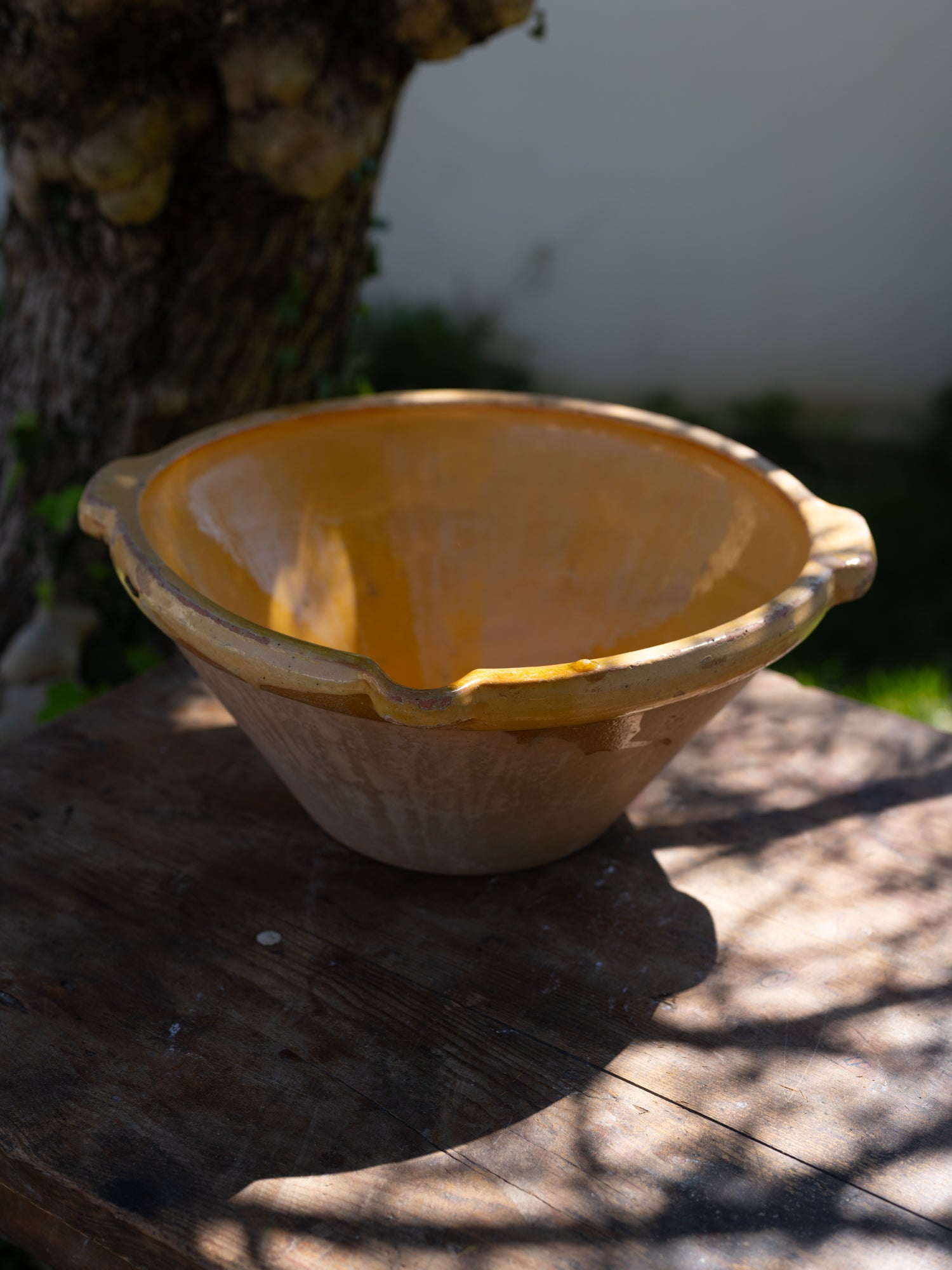 Vintage French Tian Mixing Bowls | Mustard