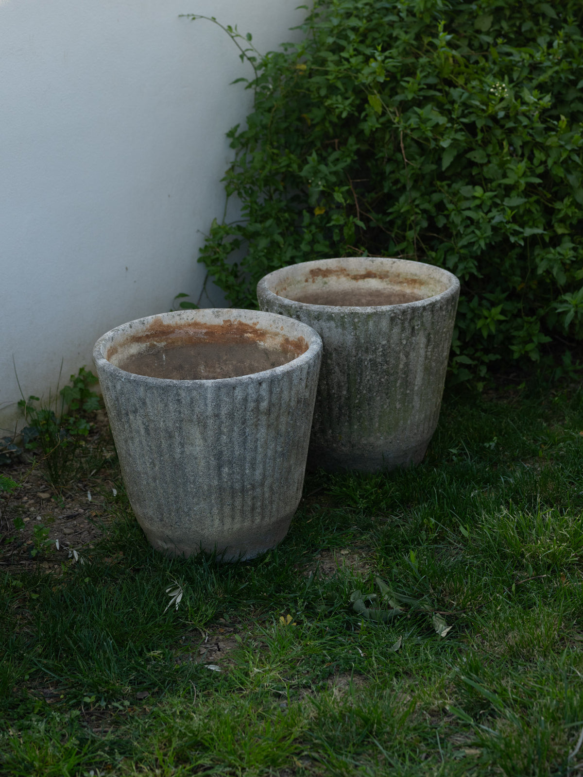 Vintage French Cement Planters | Mossy
