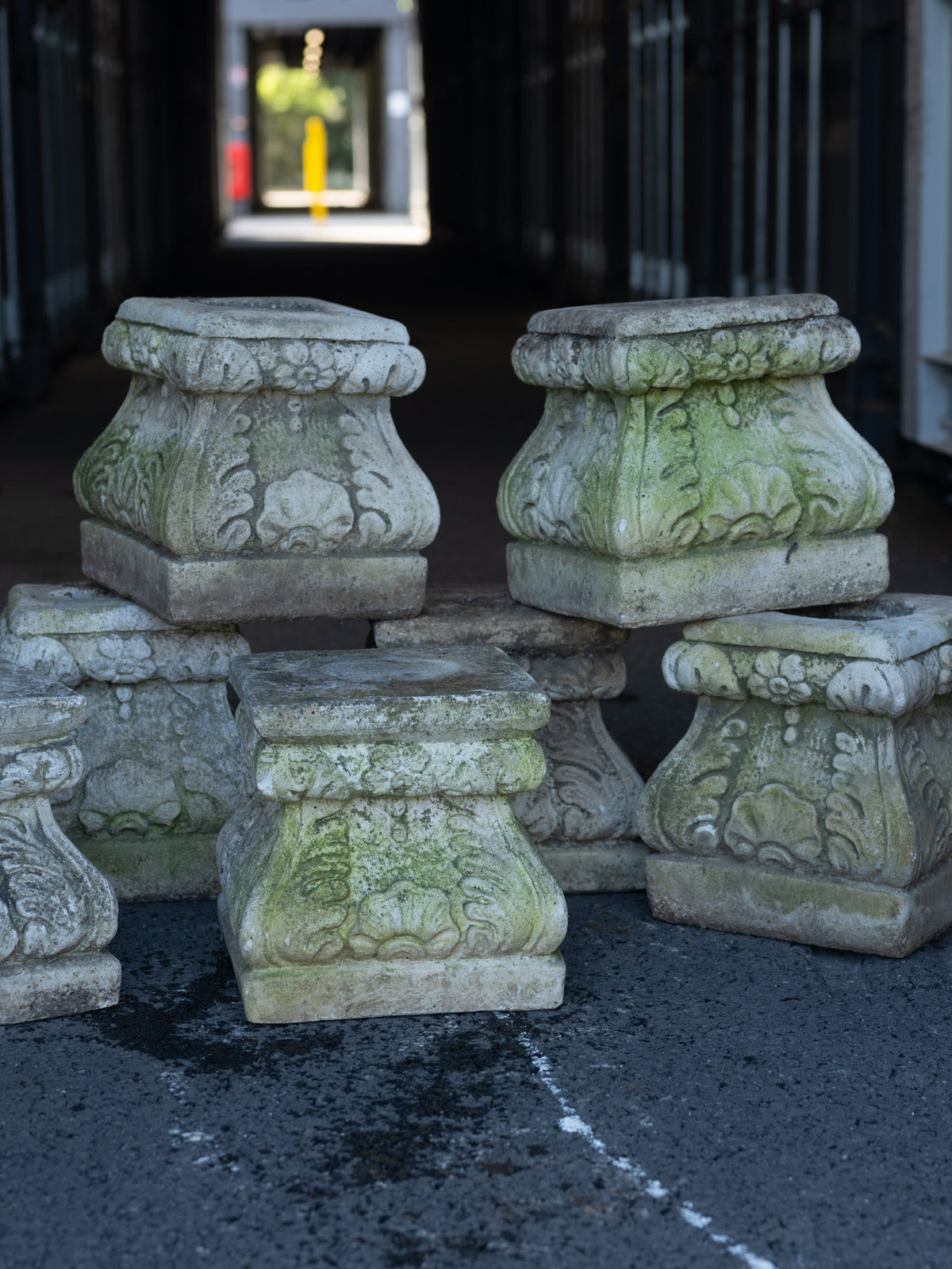 French Cast Stone Pedestal Base