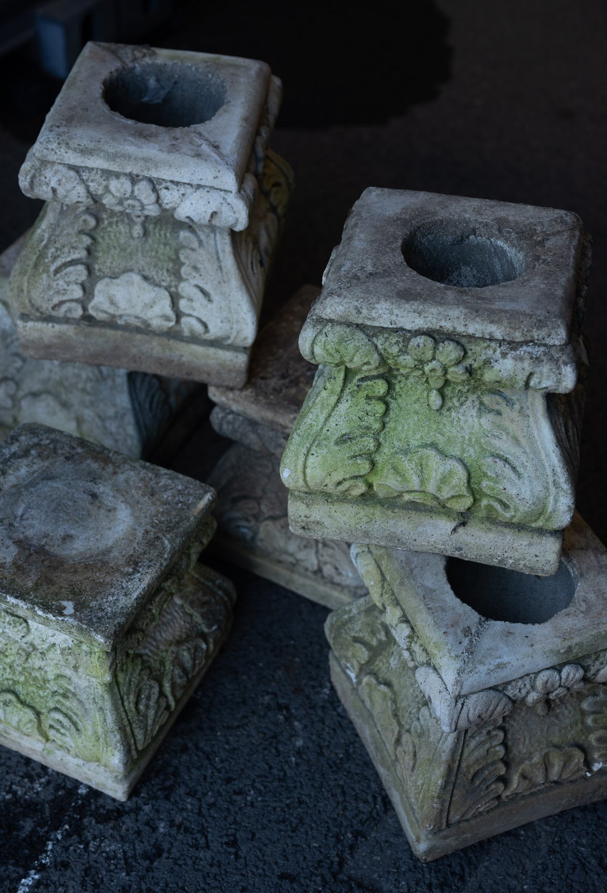 French Cast Stone Pedestal Base