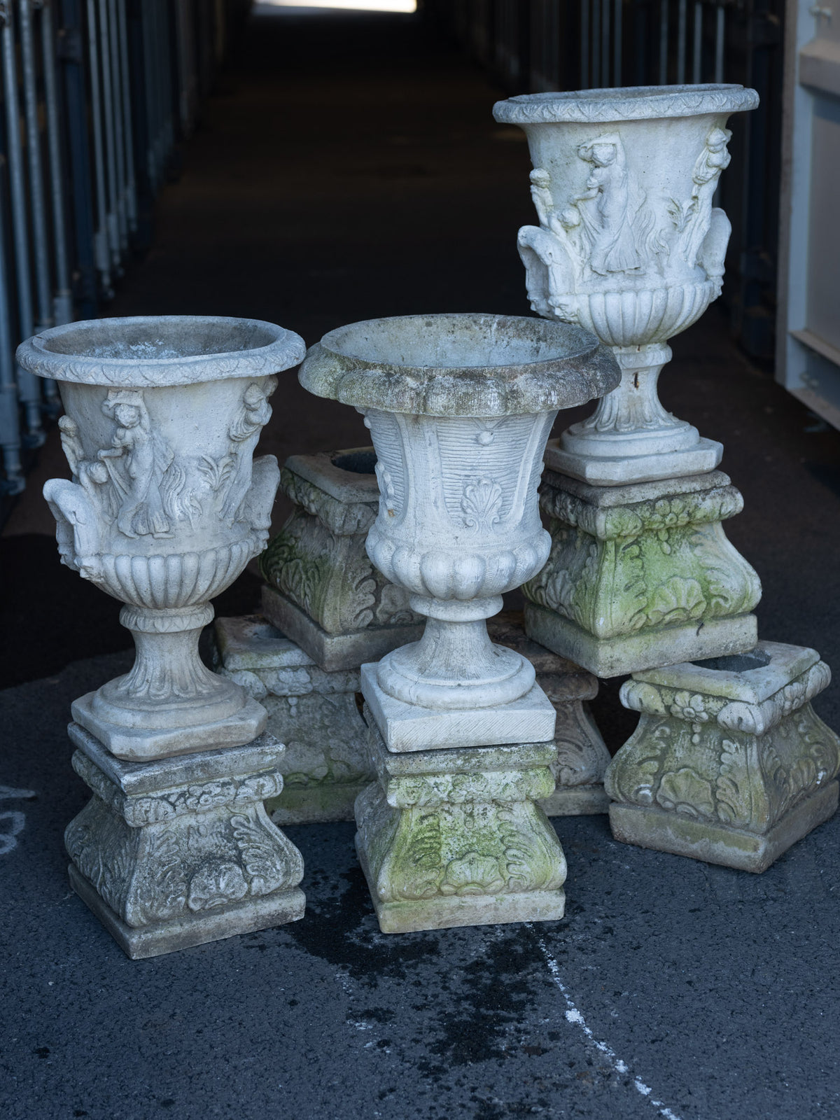 French Cast Stone Pedestal Base