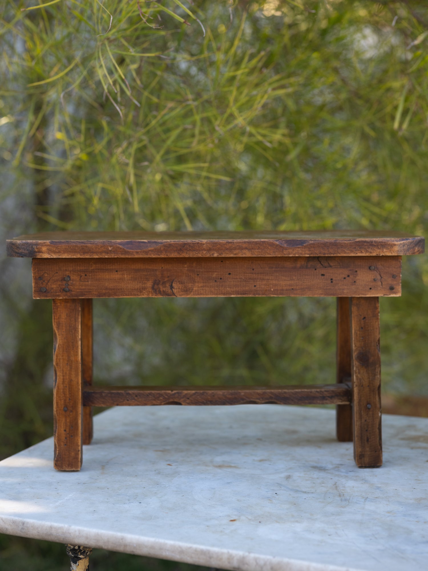Vintage French Stool | Leaf Motif Foot Stool