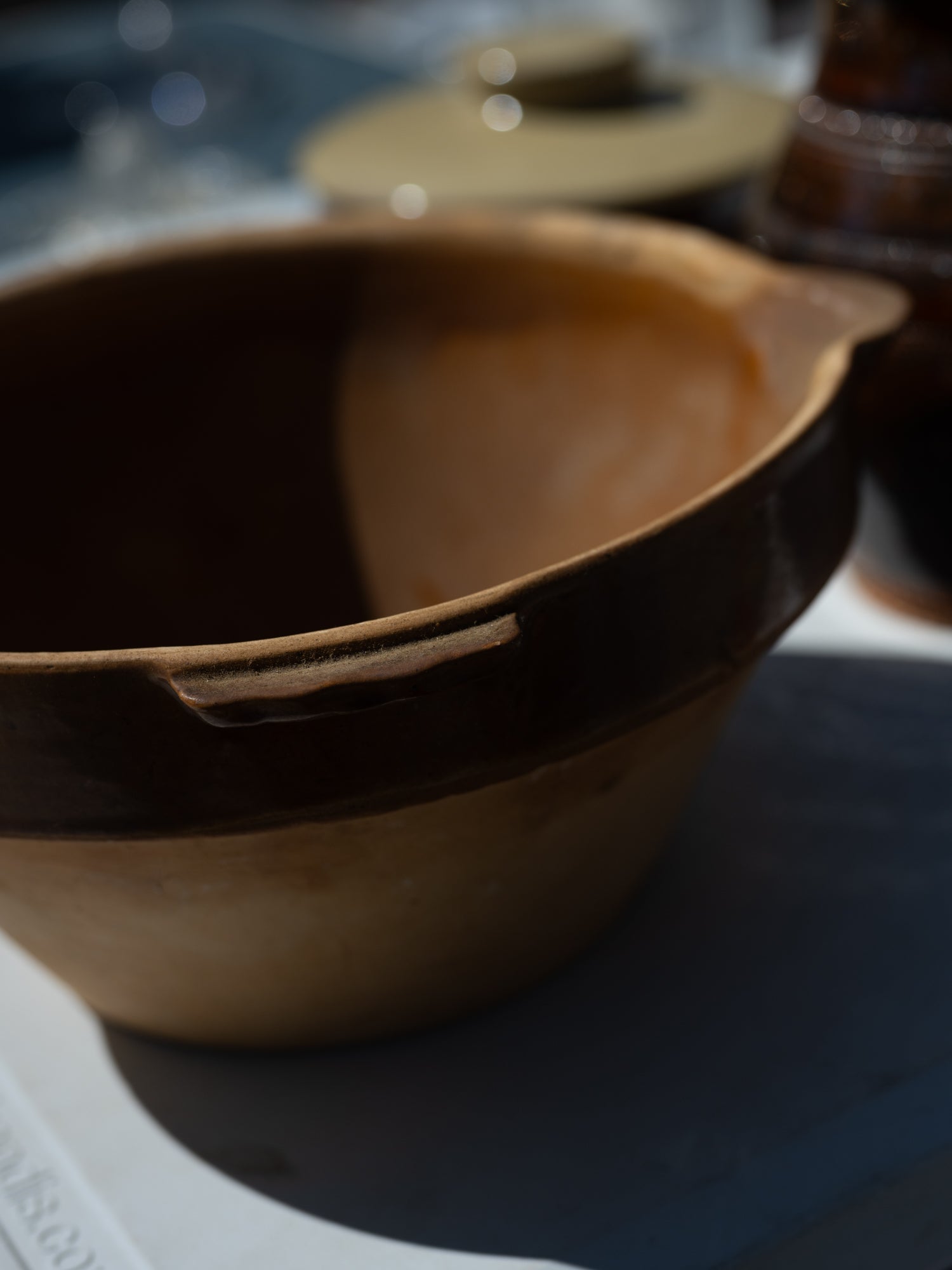 Vintage French Mixing Bowls | Tan | Medium