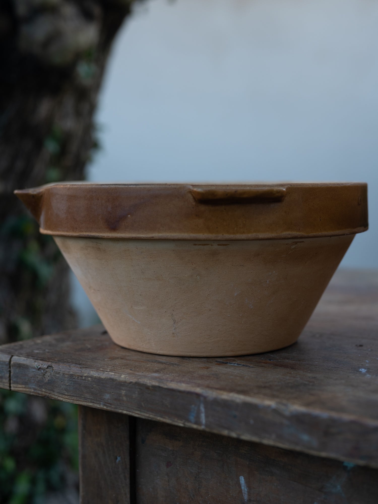 Vintage French Mixing Bowls | Tan | Medium