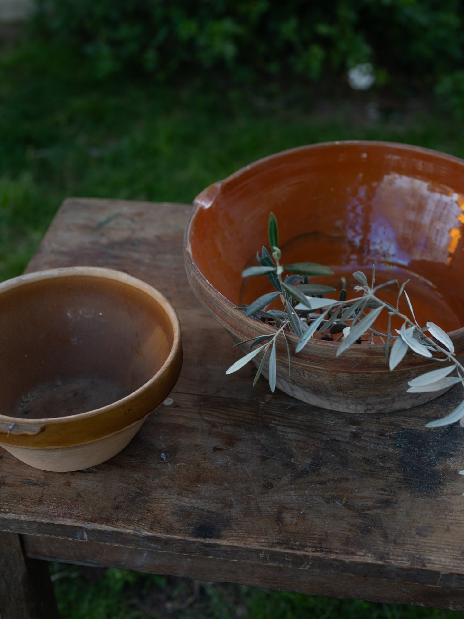 Vintage French Mixing Bowls | Tan | Medium