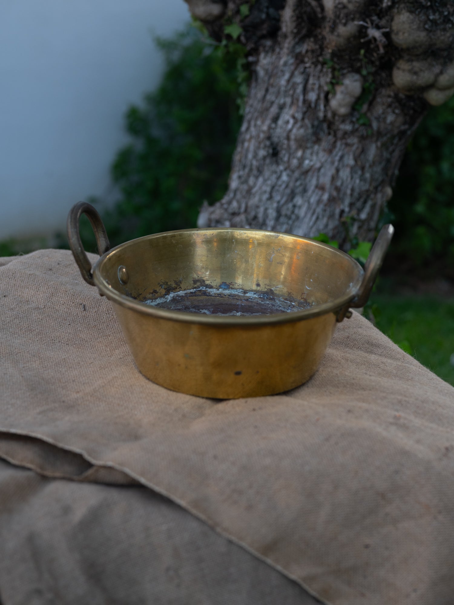 Antique French Brass Pot| Double Handle
