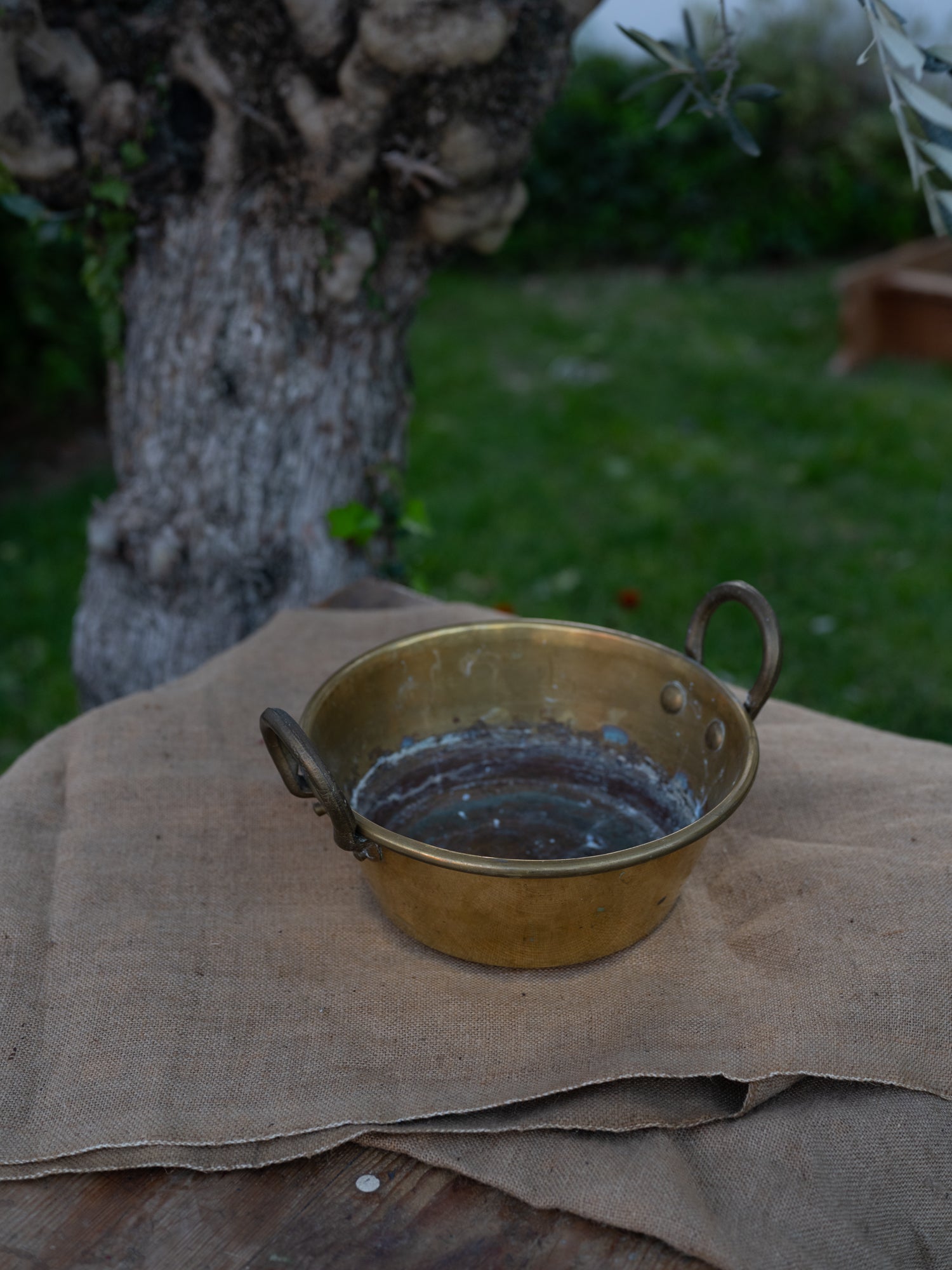 Antique French Brass Pot| Double Handle