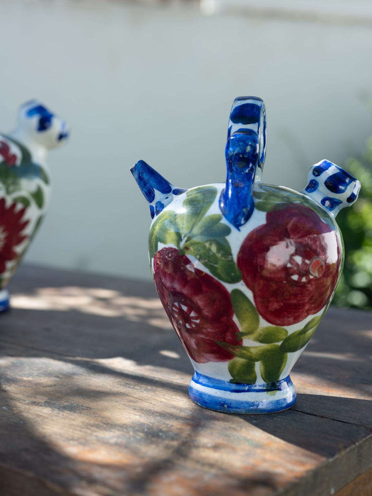 Vintage French Water Jug | Handpainted Floral | Medium