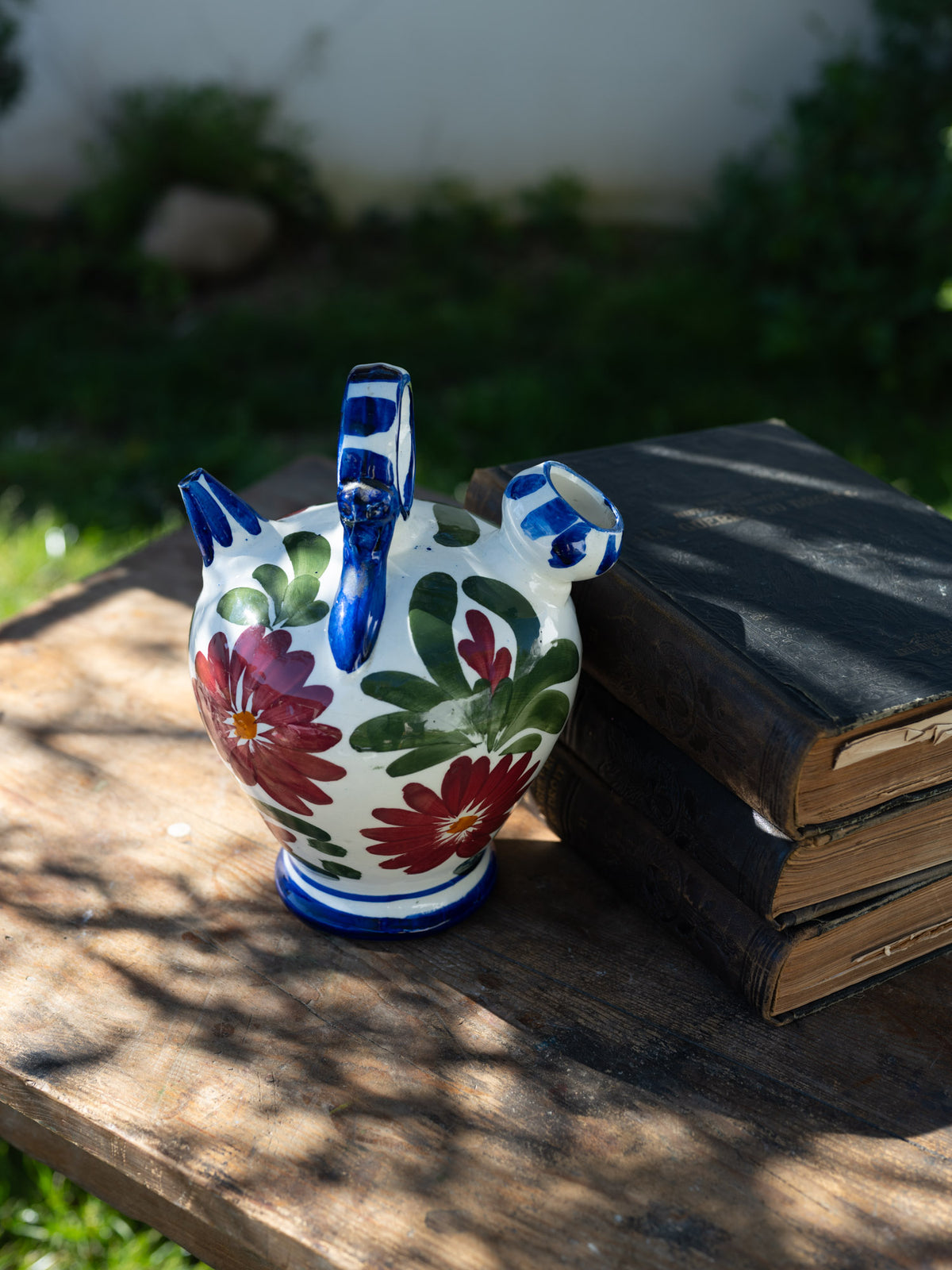 Vintage French Water Jug | Handpainted Floral | Medium