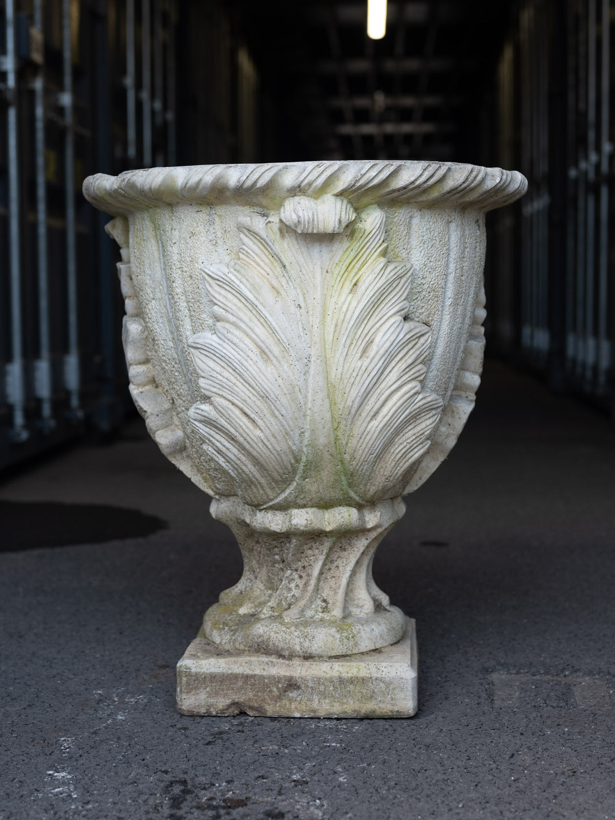 Vintage French Leaf Garden Urn
