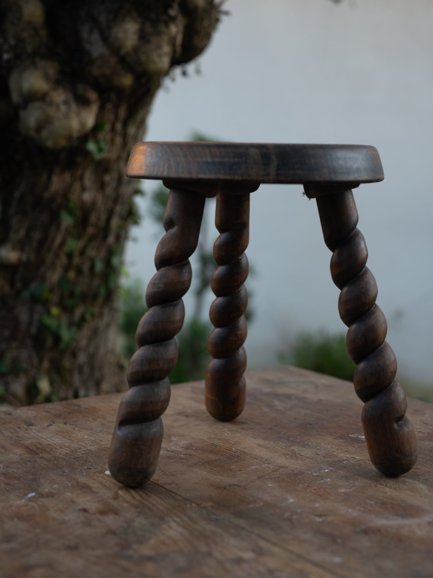 French Stool | Twisted Legs