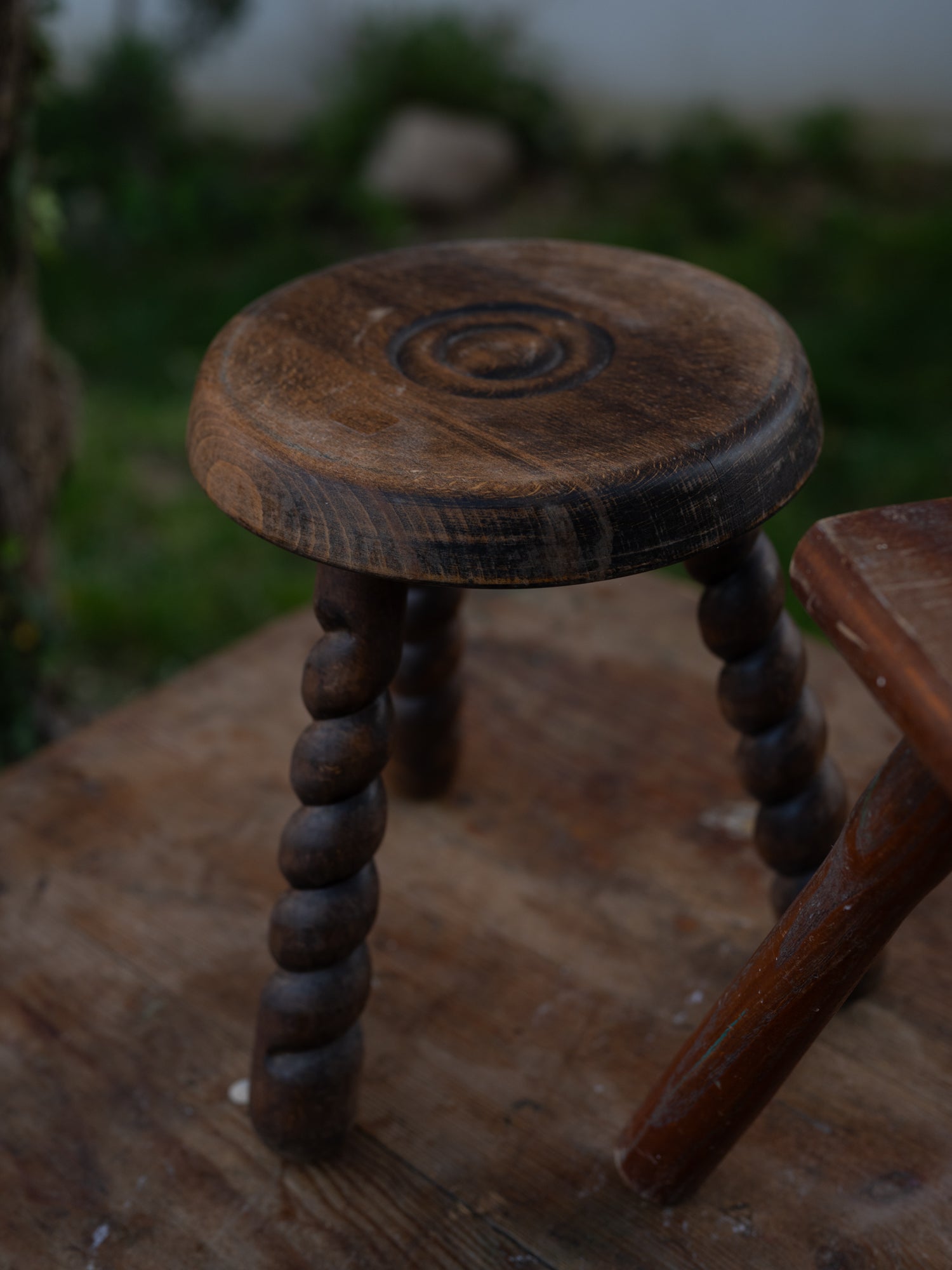 French Stool | Twisted Legs