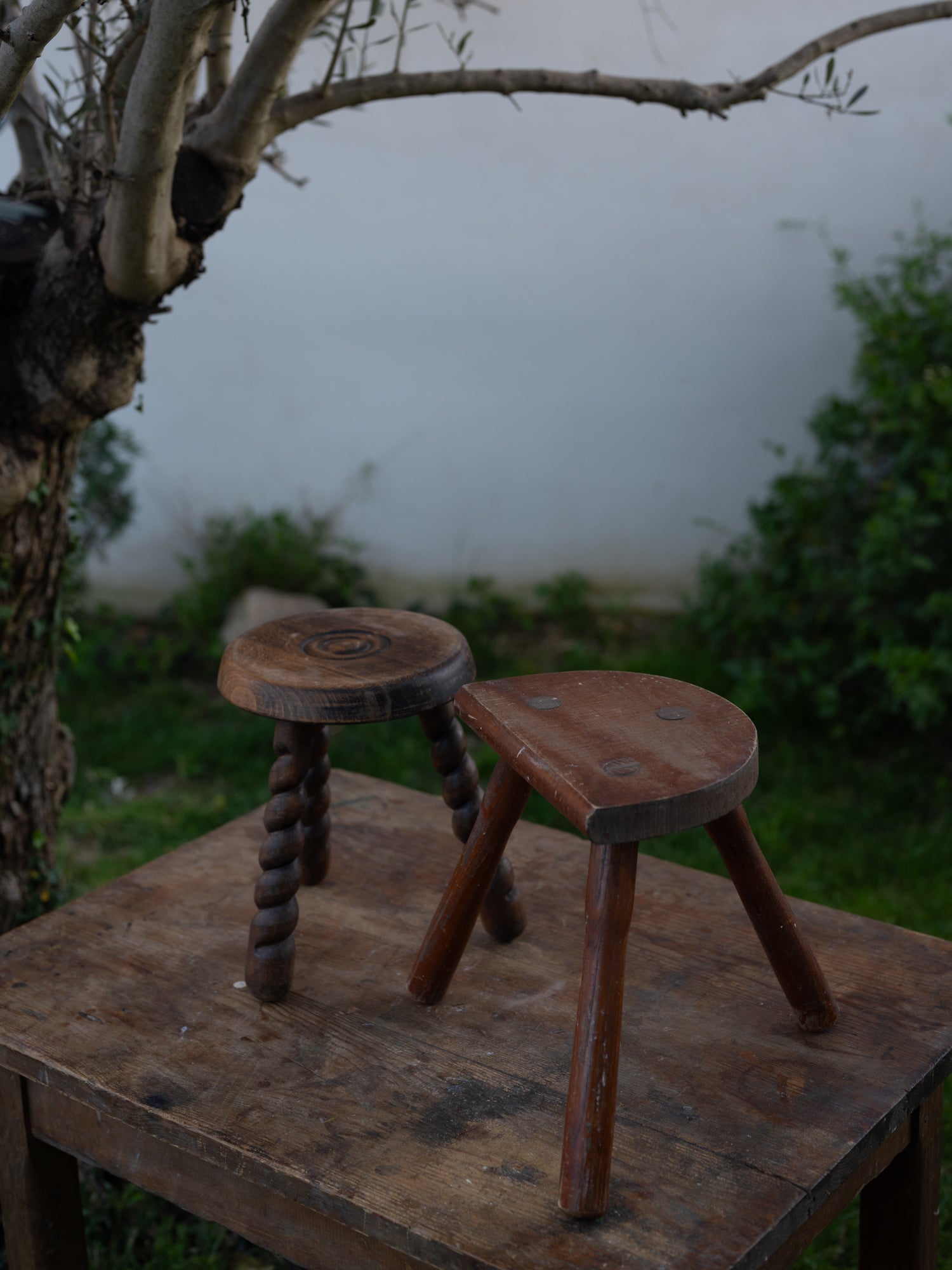 French Stool | Twisted Legs