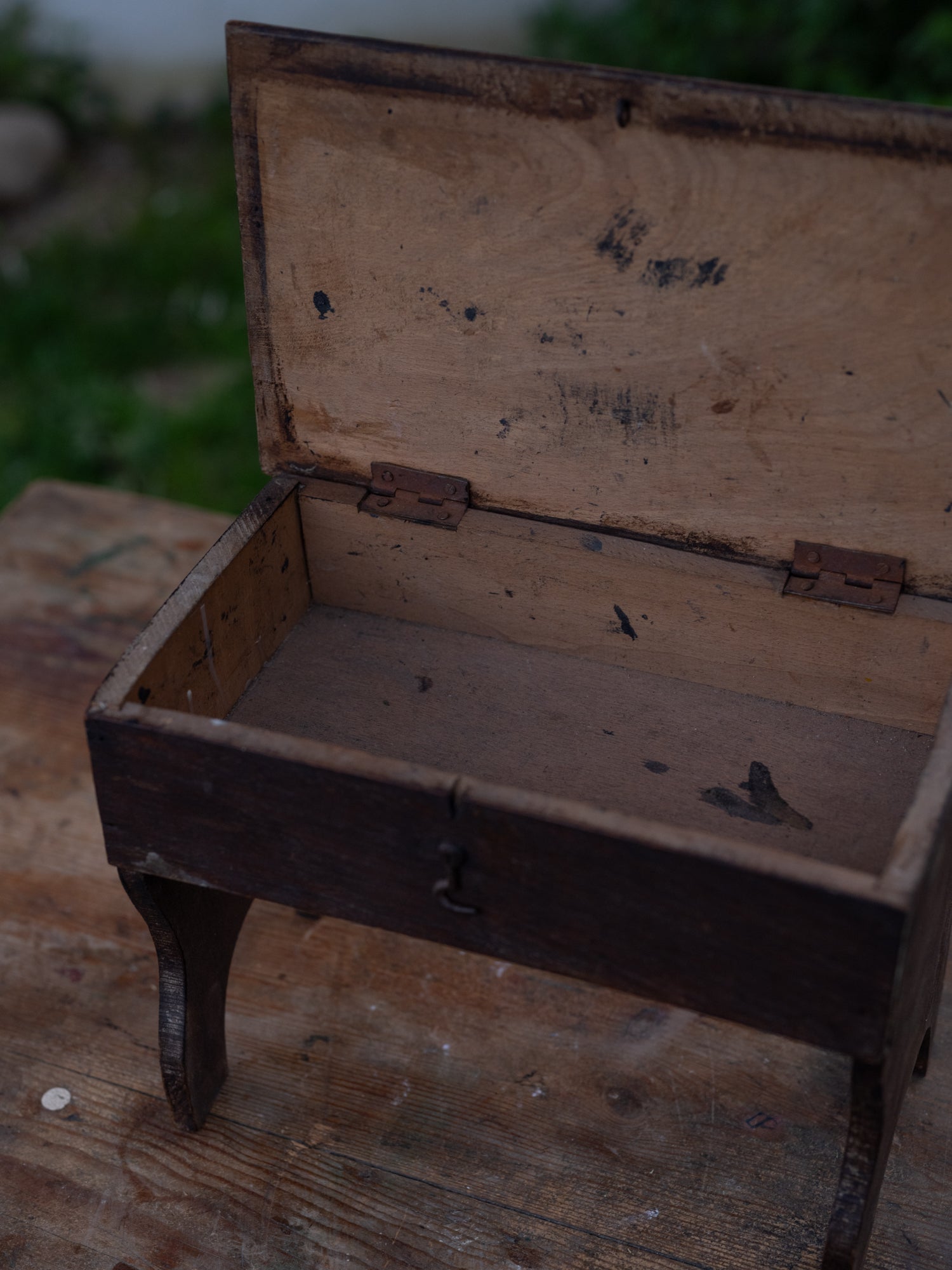 Vintage French Shoe Shine Stool