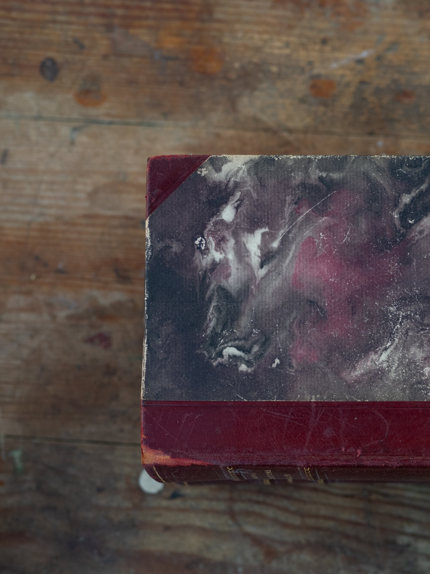 Vintage French Book | Hardback | Marbled
