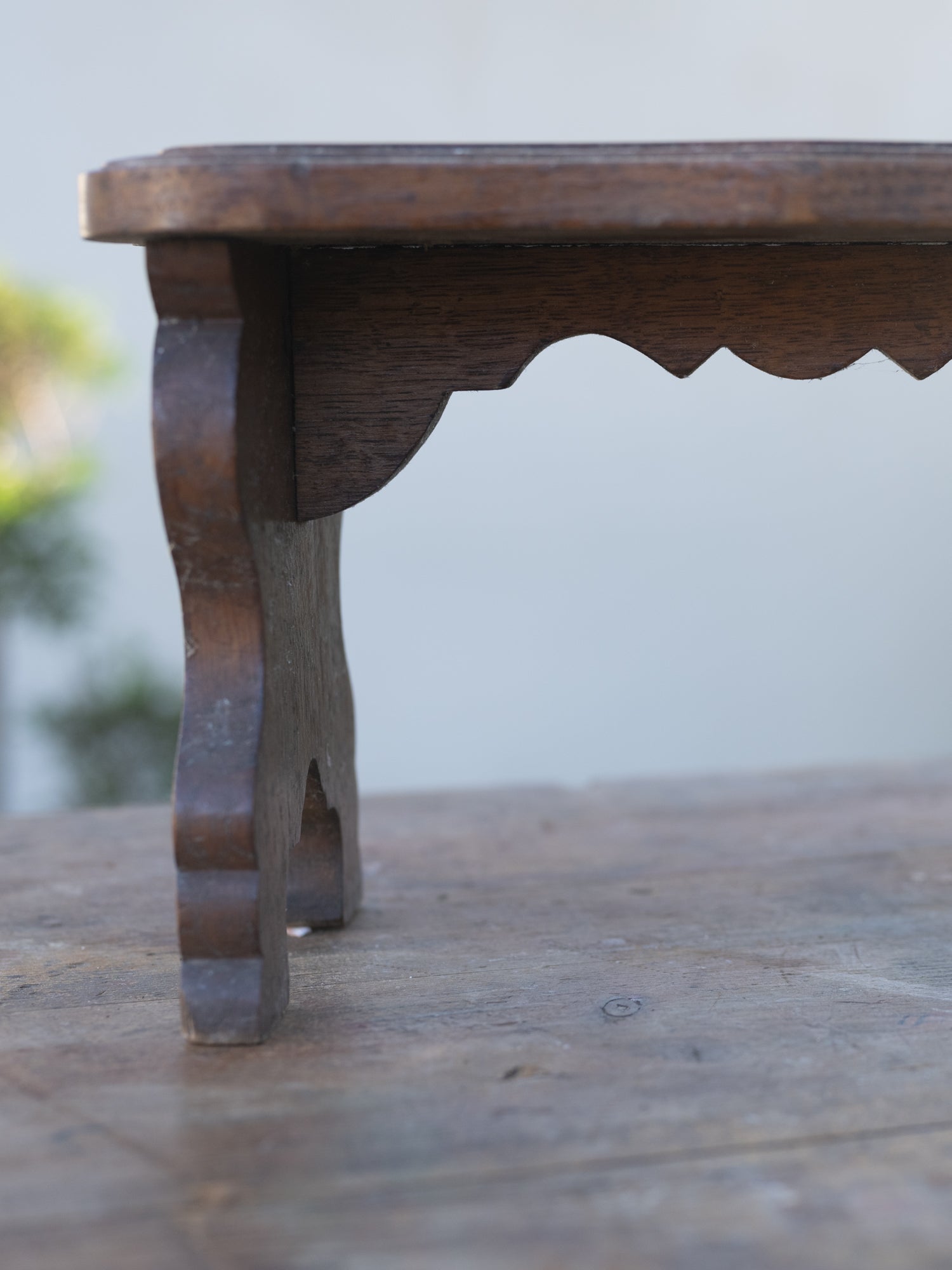 Vintage French Carved Mini Stool