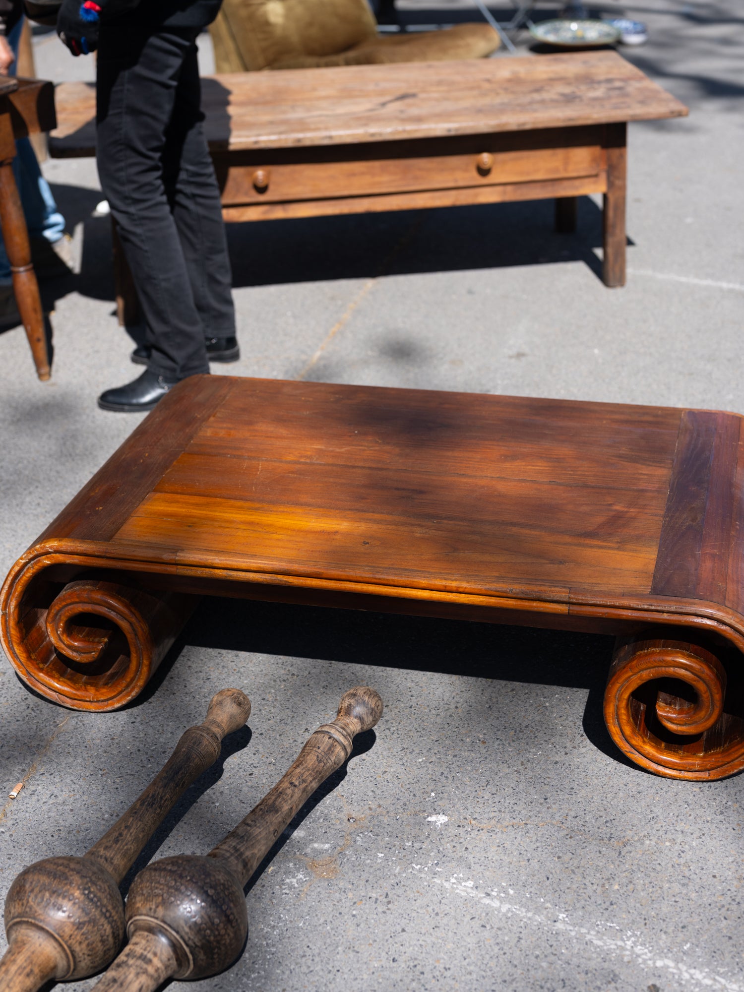 Mid-Century French Swirl Coffee Table