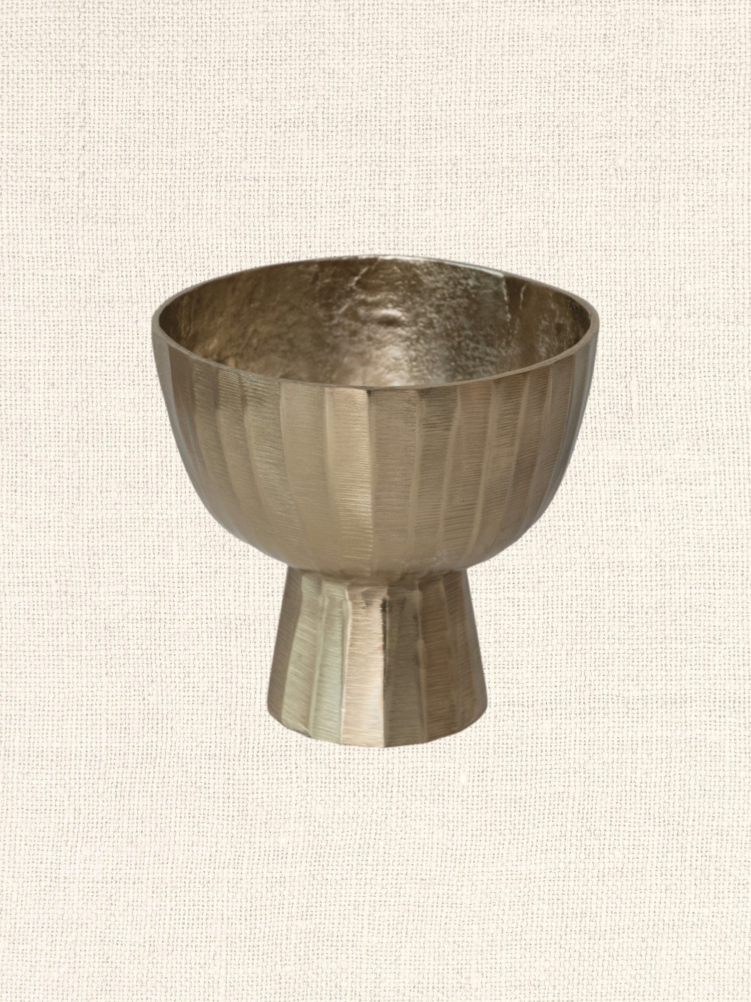 Cast Aluminum Footed Planter | Gold Finish