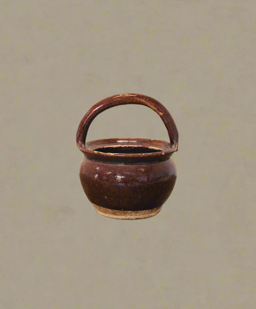 Vtg French Cooking Stoneware | Pot with Handle