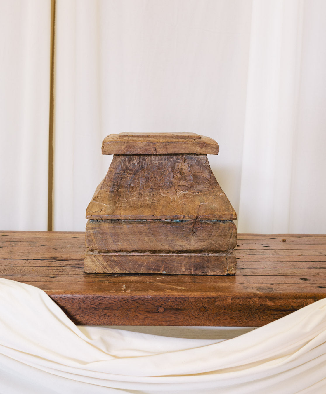 Wood Column Pedestal