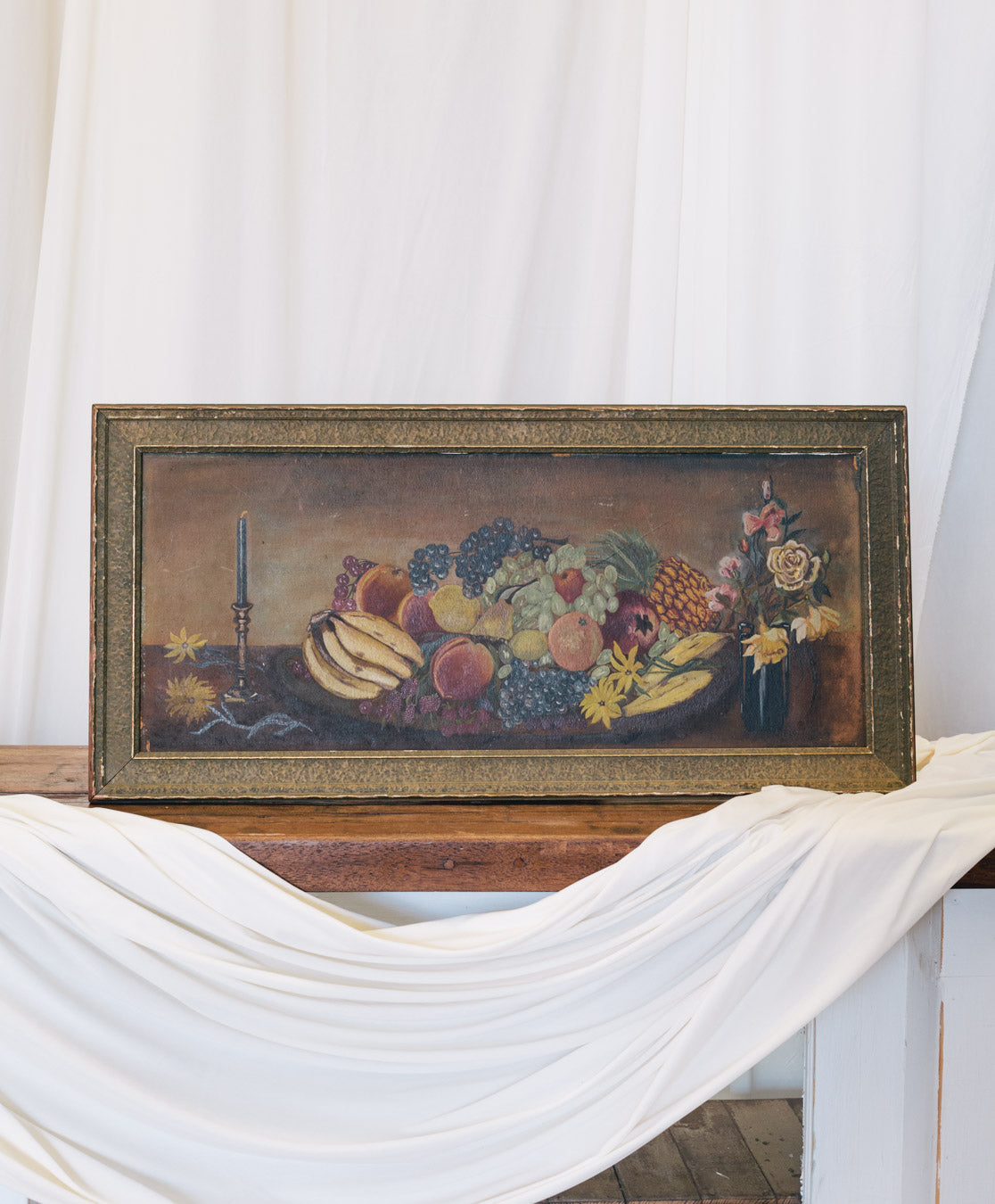 Vintage American Painting | Table Setting | Framed