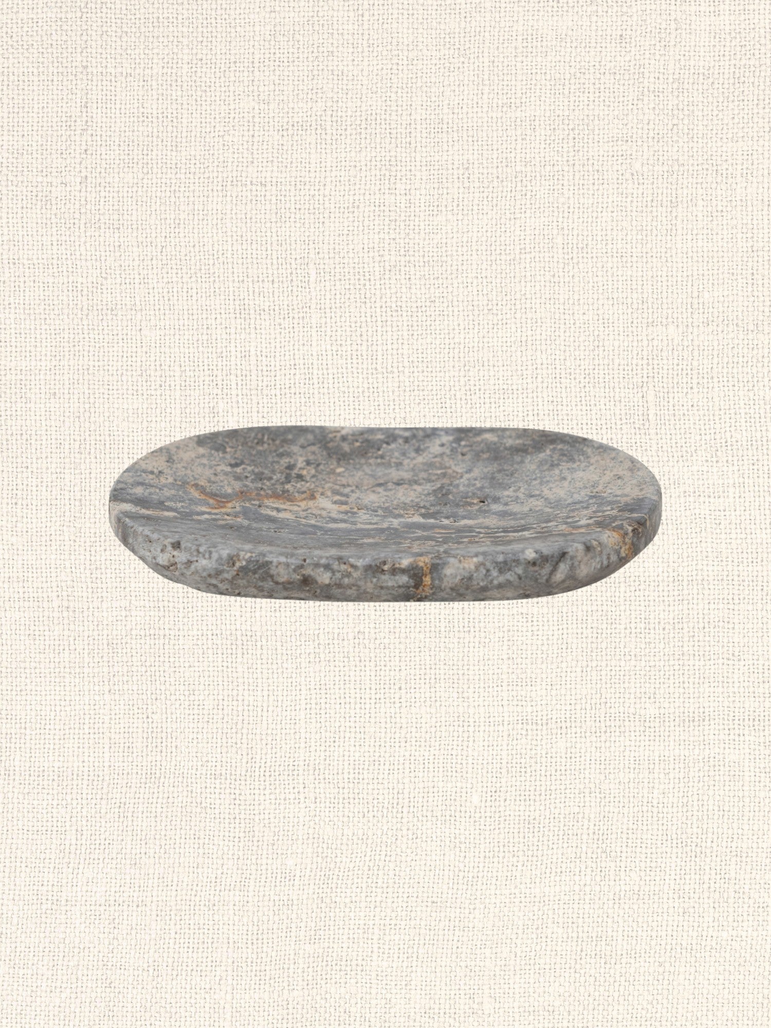 Oval Travertine Soap Dish
