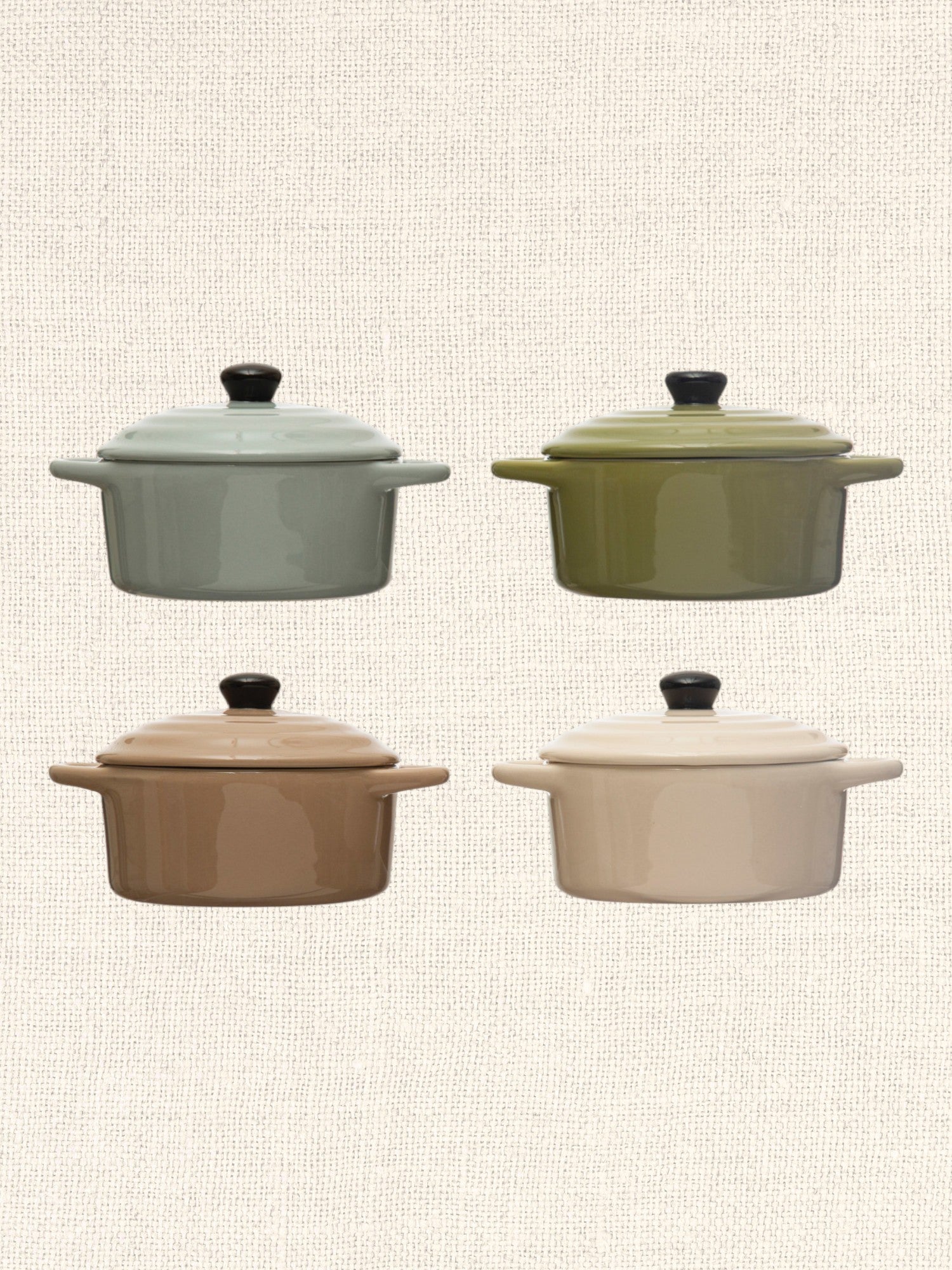 Stoneware Mini Baker w/ Lid