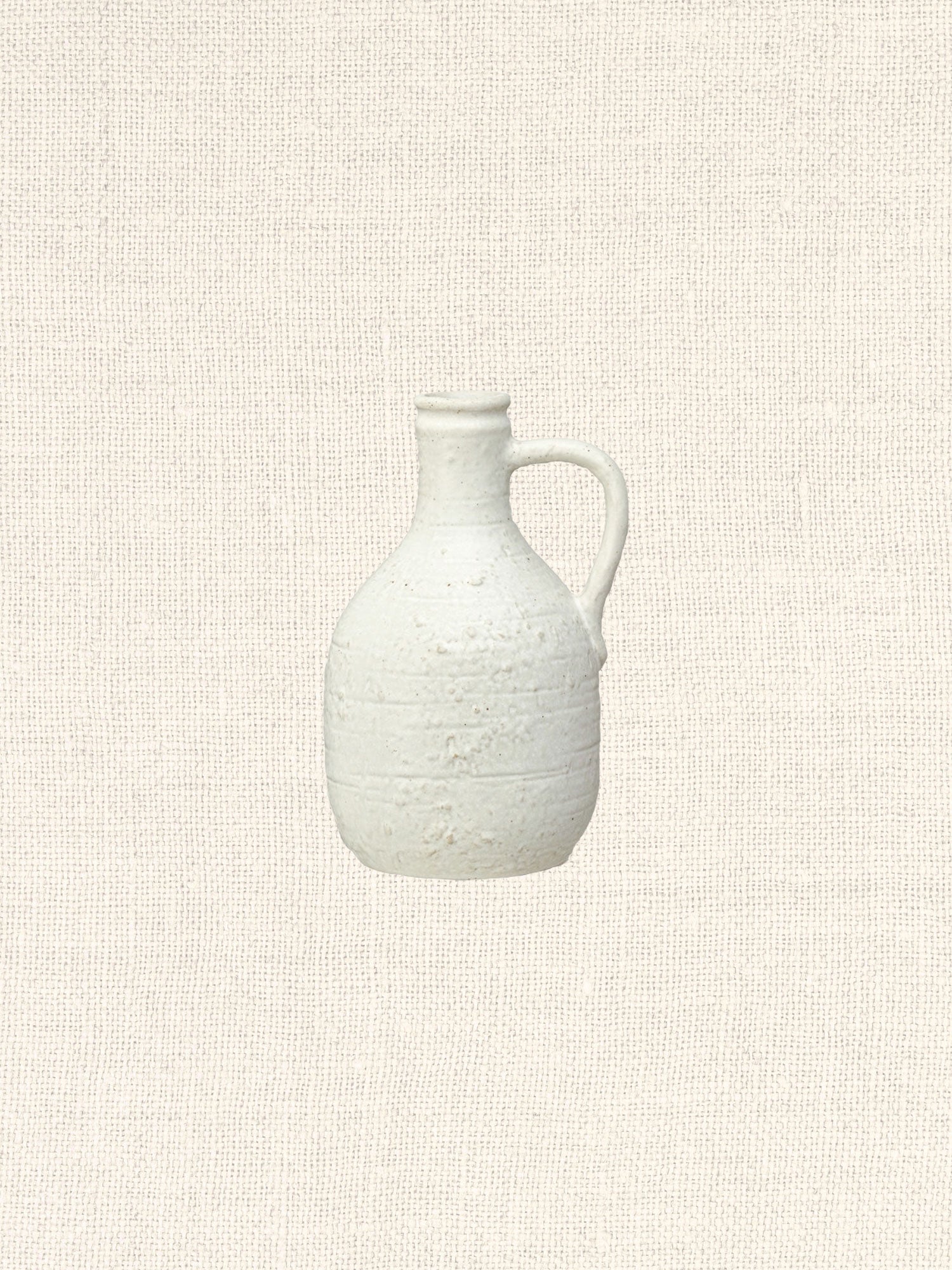 Decorative Stoneware Jug with Handle