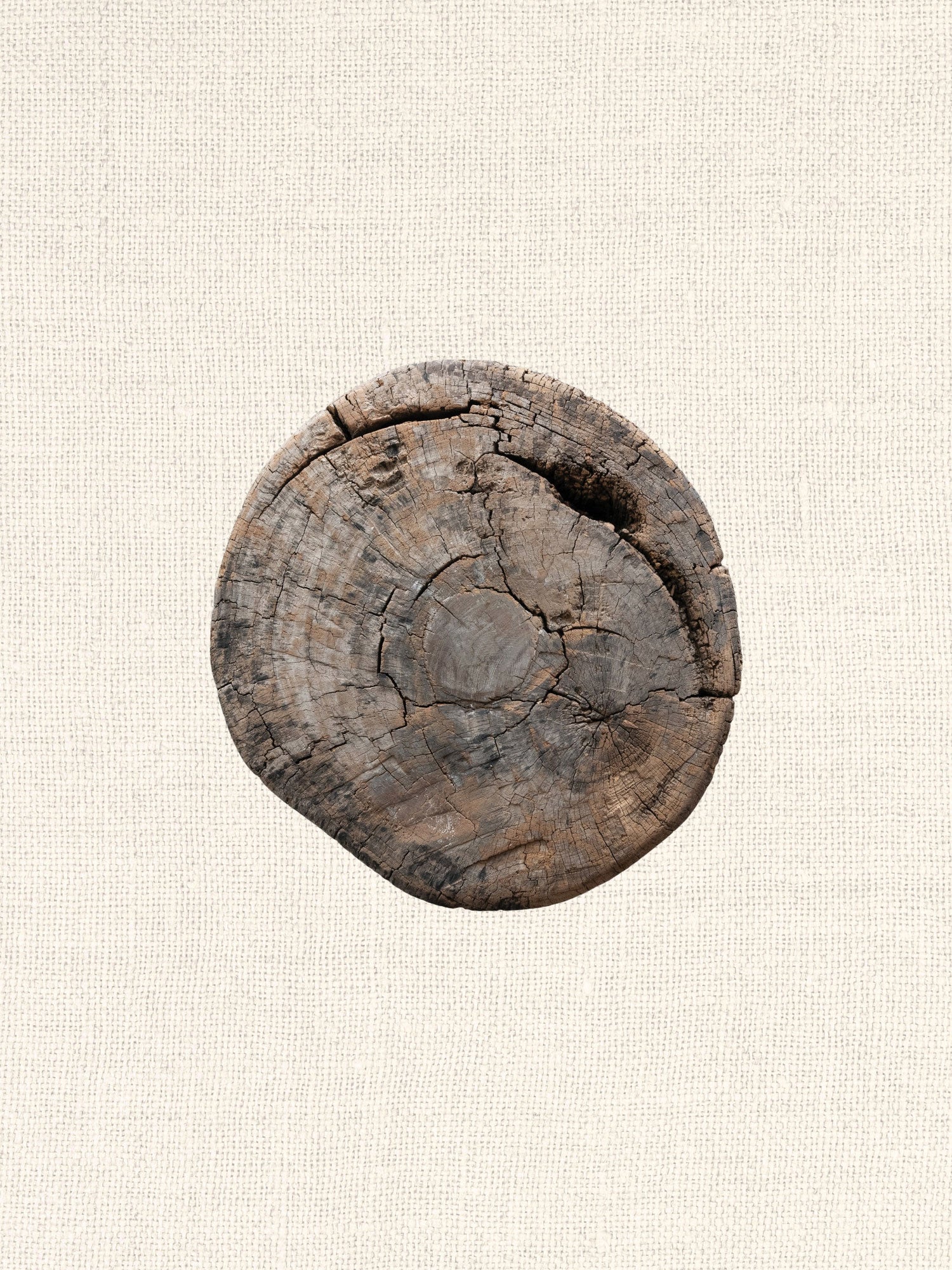 Found Wood Field Roller Pedestal