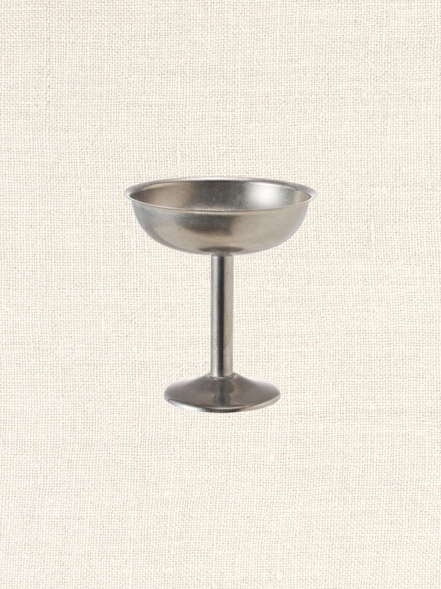 Stainless Steel Footed Coupe Glass | Pewter Finish