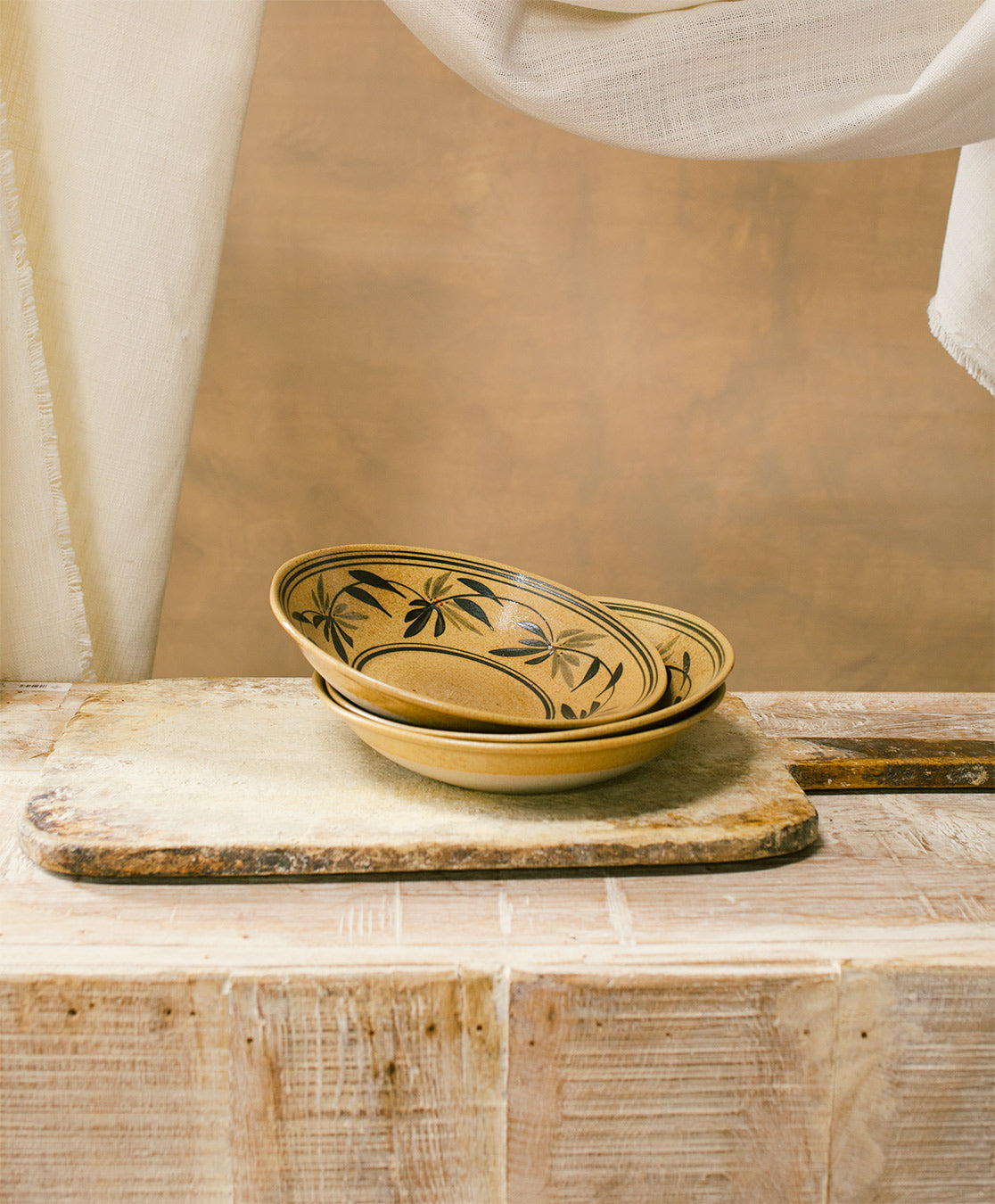 Hand-Painted Stoneware Serving Bowl No. 2