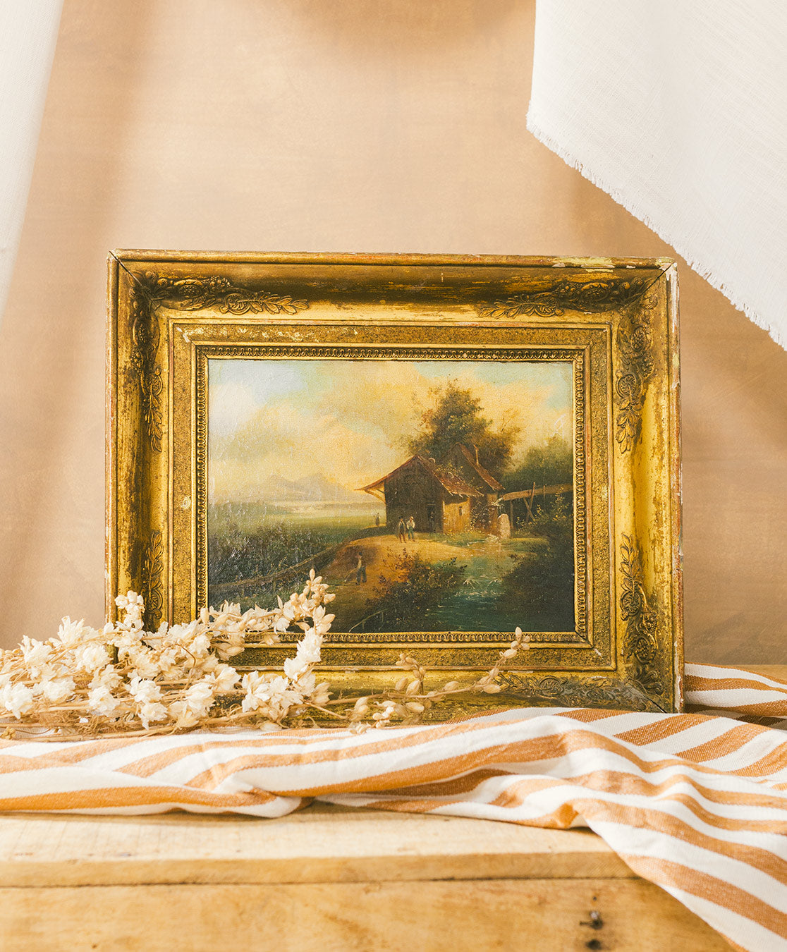 Antique French Painting | French Farm