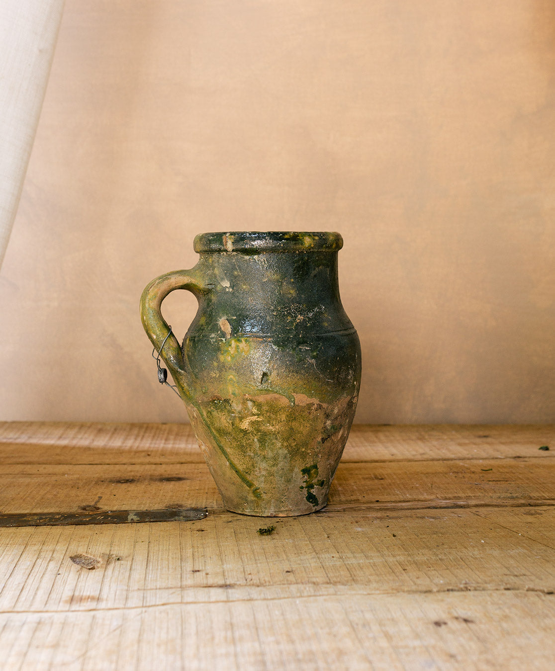 Mini Green Glazed Oil Vessel No. 1