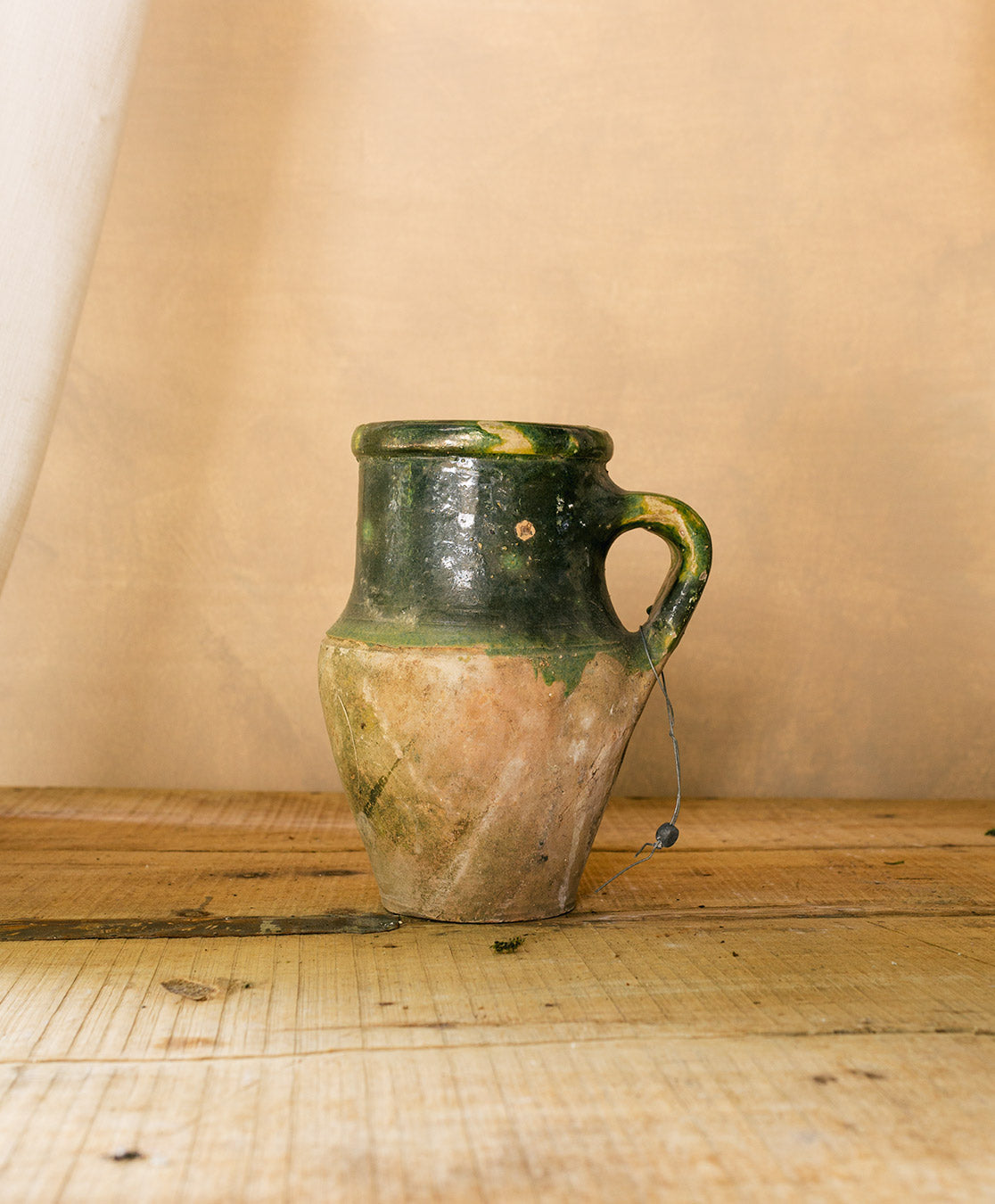 Mini Green Glazed Oil Vessel No. 2