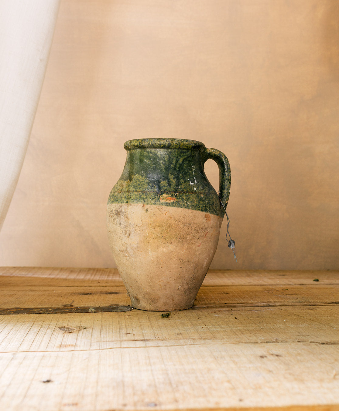 Mini Green Glazed Oil Vessel No. 3