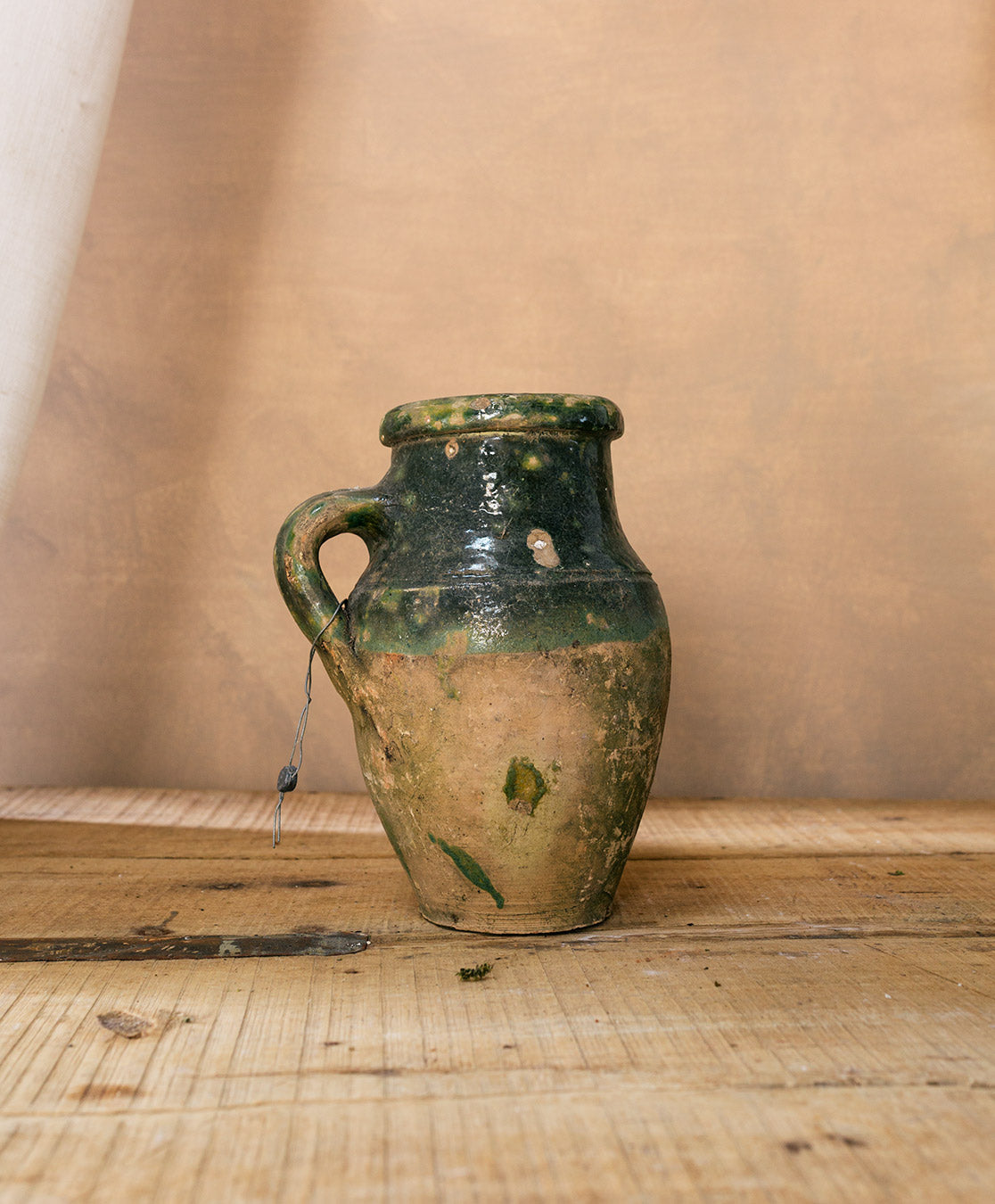 Mini Green Glazed Oil Vessel No. 4