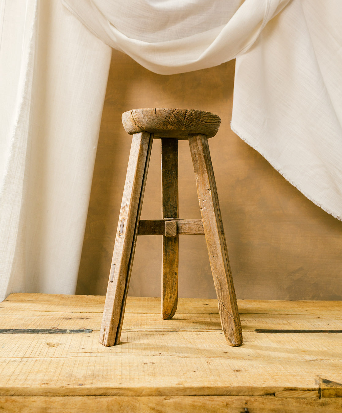 Vintage Round Stool | No. 12