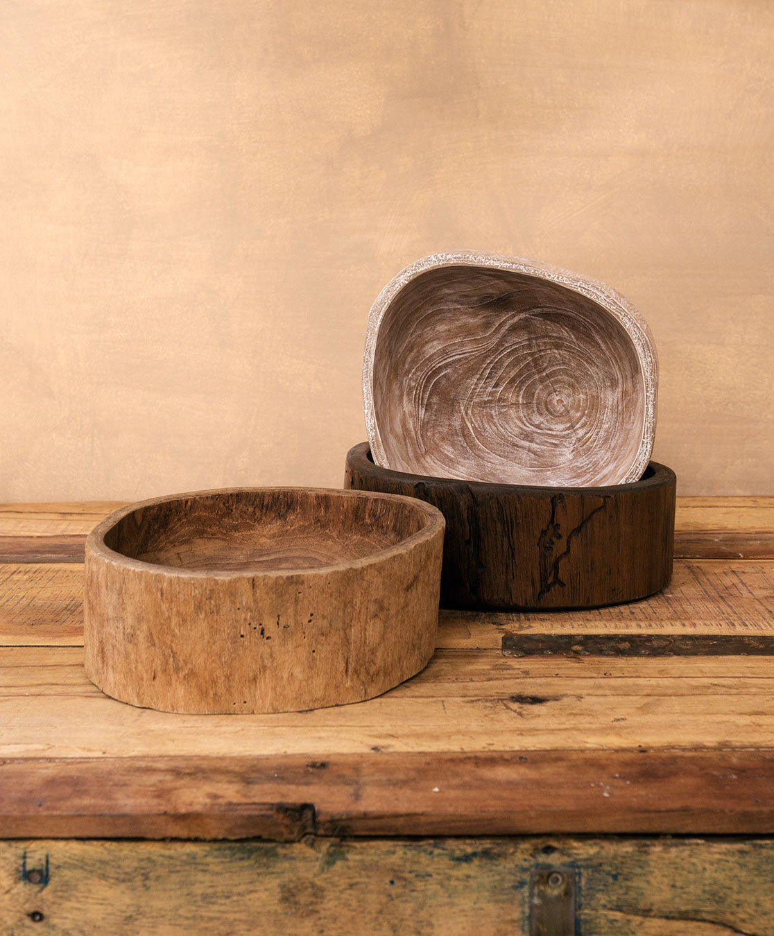 Teak Stump Bowl | Dark