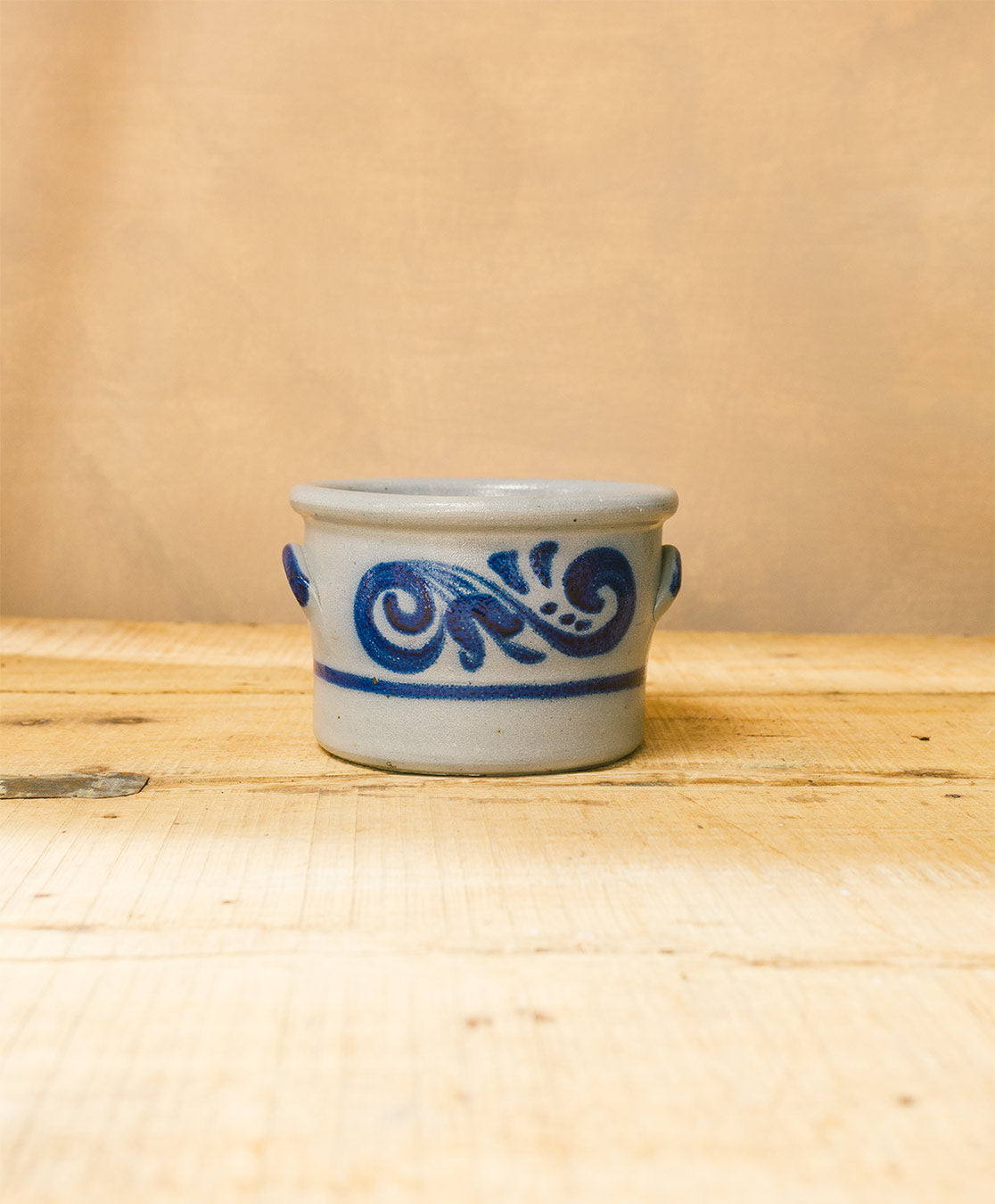 Vintage German Blue Salt Glaze Crock No. 2 | Small