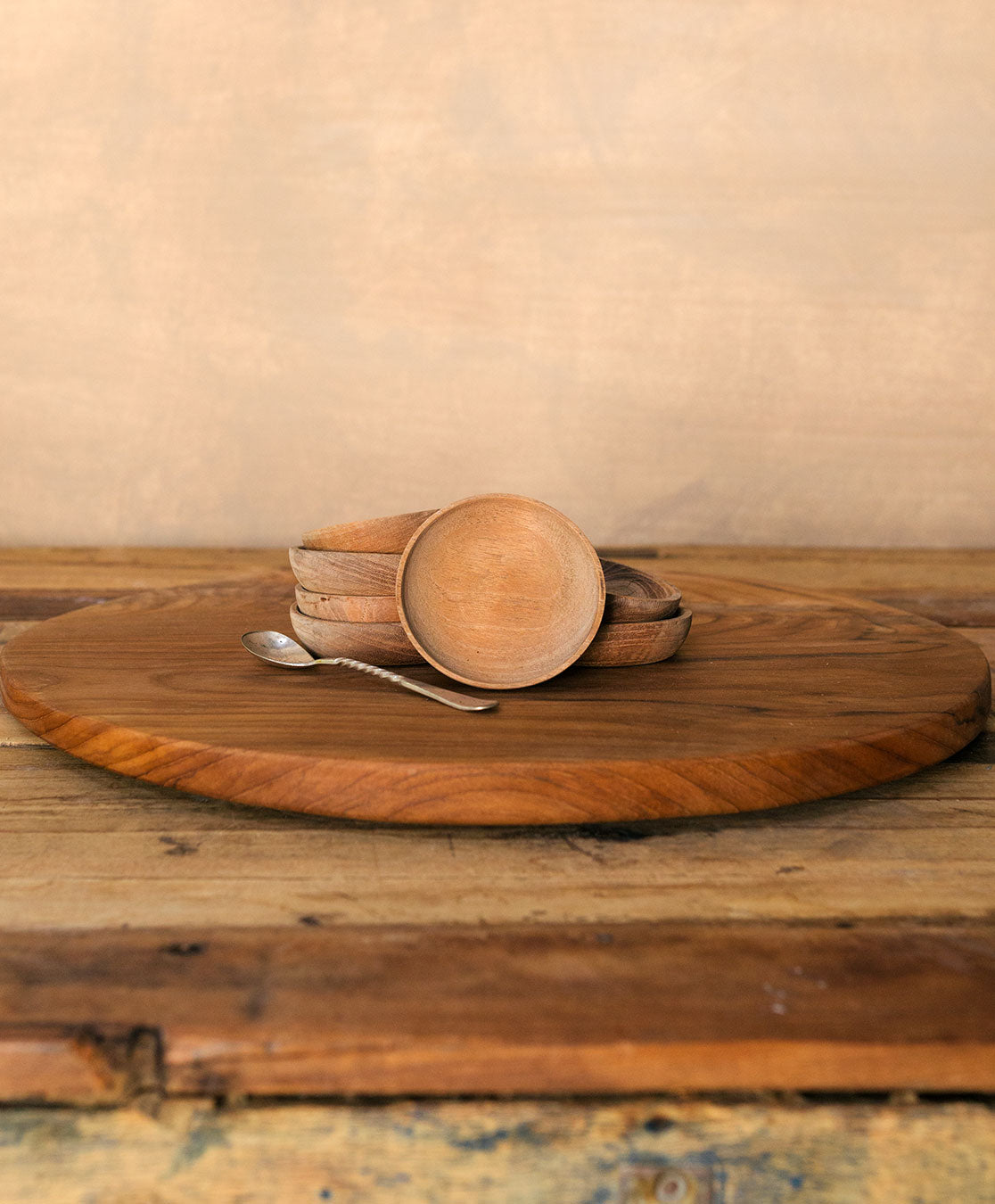 Extra Mini Teak Trinket Tray | Rounded