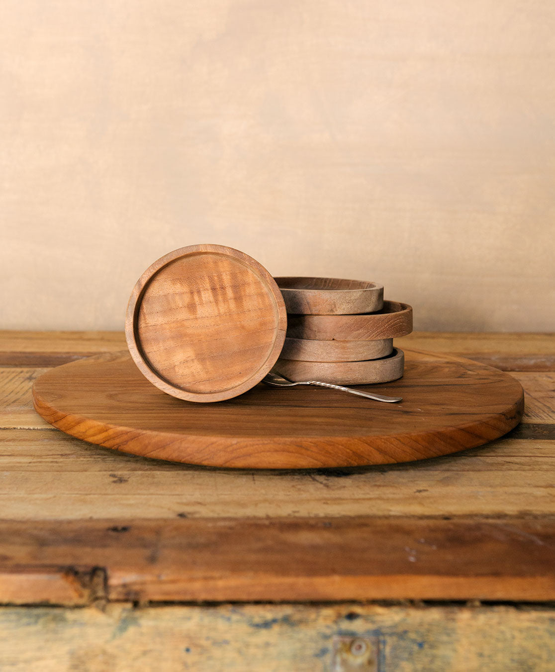 Mini Teak Trinket Tray | Rounded